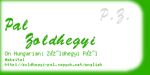 pal zoldhegyi business card